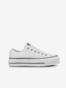 Converse Weiße Damen Leder Plateau-Sneakers Converse
