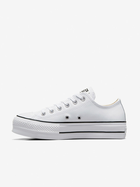 Converse Weiße Damen Leder Plateau-Sneakers Converse
