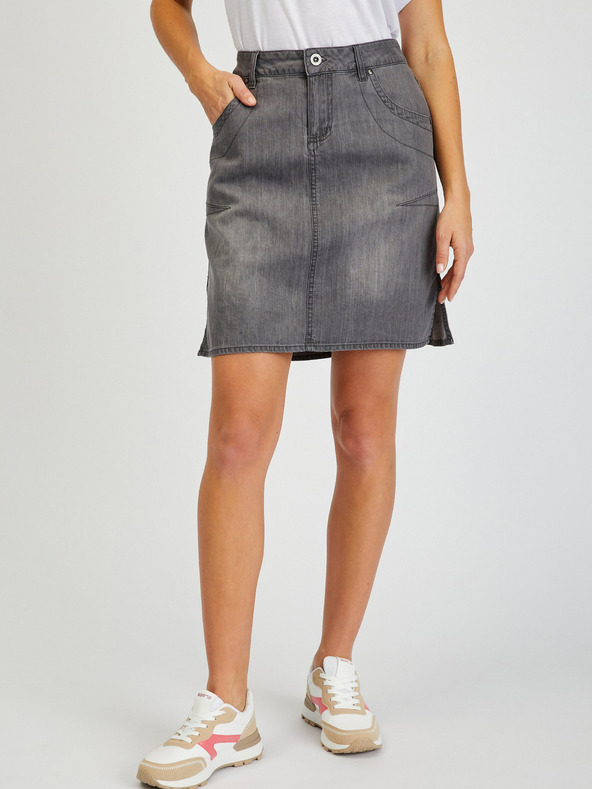 Sam 73 Grauer Damen-Denim-Rock SAM73 Gemini