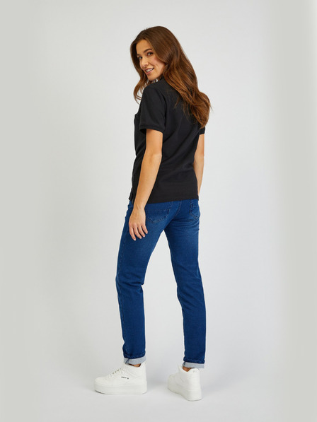 Sam 73 Schwarzes Damen-Poloshirt aus Baumwolle SAM73 Hydra