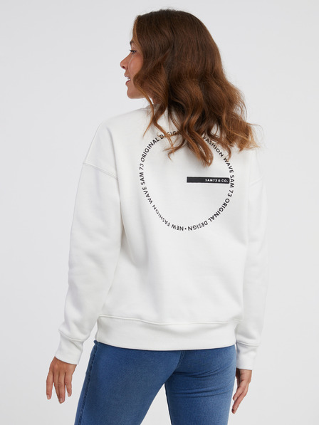 Sam 73 Weißes Damen-Sweatshirt SAM 73 Amber