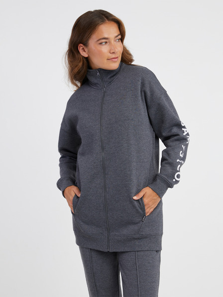 Sam 73 Graues gestromtes Damen-Sweatshirt mit Reißverschluss SAM 73 Asajj