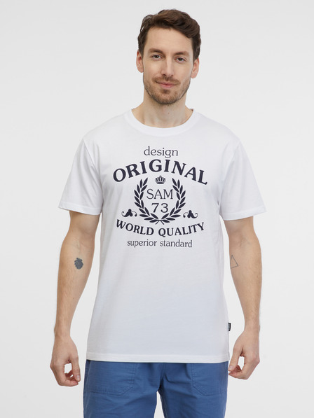Sam 73 Weißes Herren-T-Shirt SAM 73 Maverick