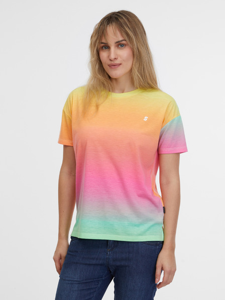 Sam 73 Gelbes und rosa Damen-T-Shirt SAM 73 Marisa