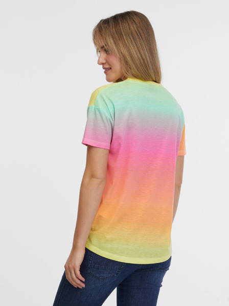 Sam 73 Gelbes und rosa Damen-T-Shirt SAM 73 Marisa