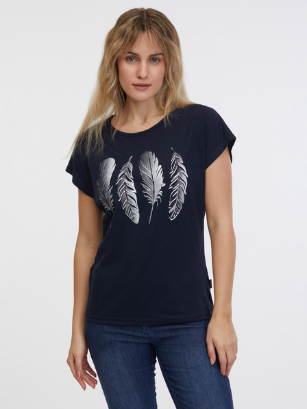Sam 73 Dunkelblaues Damen Basic-T-Shirt SAM 73 Clorinda