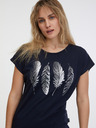 Sam 73 Dunkelblaues Damen Basic-T-Shirt SAM 73 Clorinda