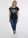 Sam 73 Dunkelblaues Damen Basic-T-Shirt SAM 73 Clorinda