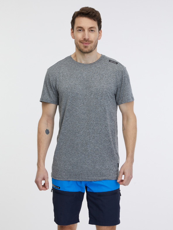 Sam 73 Graues gestromtes Herren-T-Shirt SAM 73 Fortunato