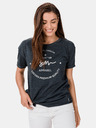 Sam 73 Dunkelgraues Damen-T-Shirt mit SAM 73 Annabel-Aufdruck