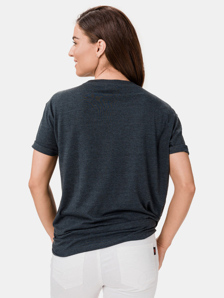 Sam 73 Dunkelgraues Damen-T-Shirt mit SAM 73 Annabel-Aufdruck