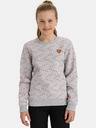 Sam 73 Hellgraues gemustertes Sweatshirt für Mädchen SAM 73