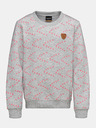 Sam 73 Hellgraues gemustertes Sweatshirt für Mädchen SAM 73