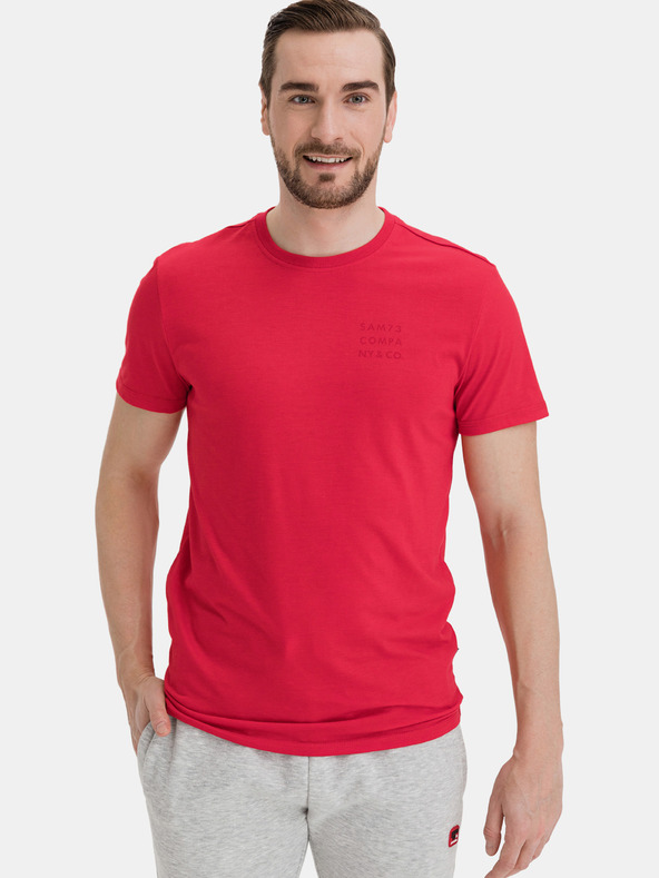 Sam 73 Rotes Herren-T-Shirt SAM 73