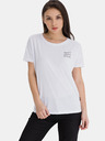Sam 73 Weißes bedrucktes Damen-T-Shirt SAM 73