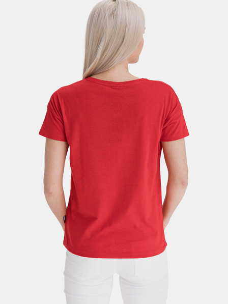Sam 73 Rotes bedrucktes T-Shirt für Frauen SAM 73