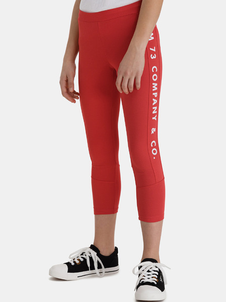 Sam 73 Rote bedruckte Mädchen-Leggings SAM 73