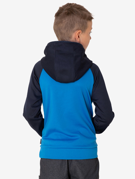 Sam 73 Schwarz-blauer bedruckter Kapuzenpullover für Jungen SAM 73 Ian