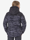 Sam 73 Rosa und schwarze gestromte Winterjacke für Mädchen mit Kapuze SAM 73 Thia