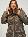 Sam 73 Braune Steppjacke mit Kapuze für Frauen Sam 73