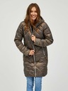 Sam 73 Braune Steppjacke mit Kapuze für Frauen Sam 73