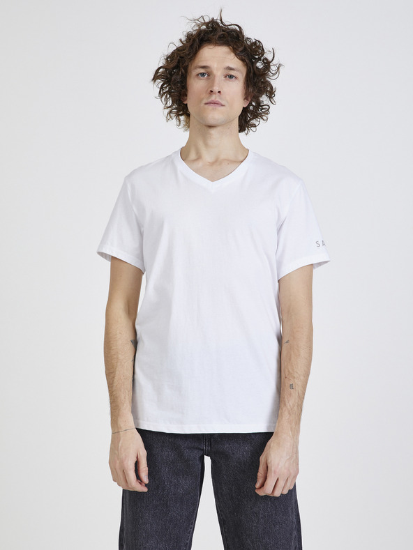 Sam 73 Weißes Herren-T-Shirt SAM 73 Blane
