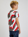 Sam 73 Graues und rotes gemustertes T-Shirt für Jungen SAM 73 Oscar