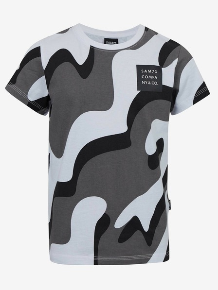 Sam 73 Grau gemustertes T-Shirt für Jungen von SAM 73 Oscar