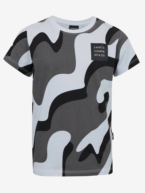 Sam 73 Grau gemustertes T-Shirt für Jungen von SAM 73 Oscar