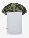 Sam 73 Weißes und khakifarbenes gemustertes T-Shirt für Jungen SAM 73 Moses