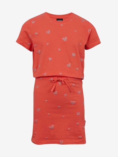 Sam 73 Korallenfarbenes gemustertes Kleid für Mädchen SAM 73 Welo