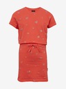 Sam 73 Korallenfarbenes gemustertes Kleid für Mädchen SAM 73 Welo