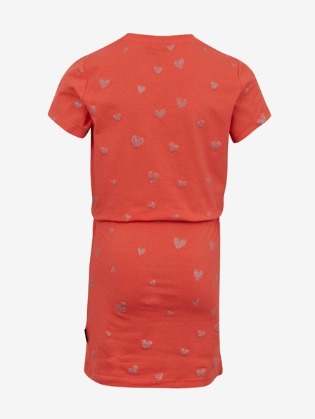 Sam 73 Korallenfarbenes gemustertes Kleid für Mädchen SAM 73 Welo