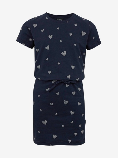 Sam 73 Dunkelblaues gemustertes Kleid für Mädchen SAM 73 Welo