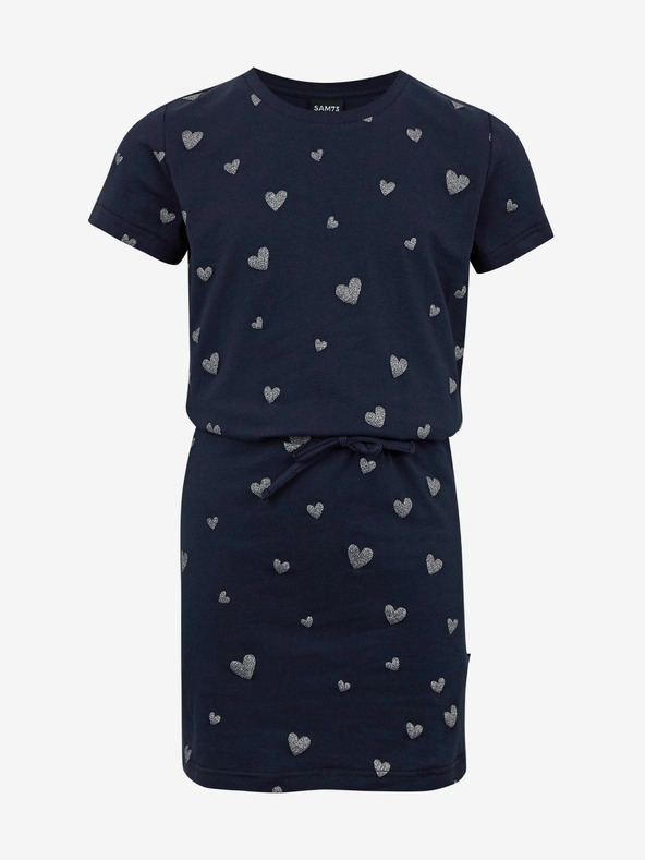 Sam 73 Dunkelblaues gemustertes Kleid für Mädchen SAM 73 Welo