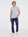 Sam 73 Hellgraues gestreiftes Herren-T-Shirt SAM 73 Freddie