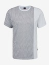 Sam 73 Hellgraues gemustertes Herren-T-Shirt SAM 73 Paul