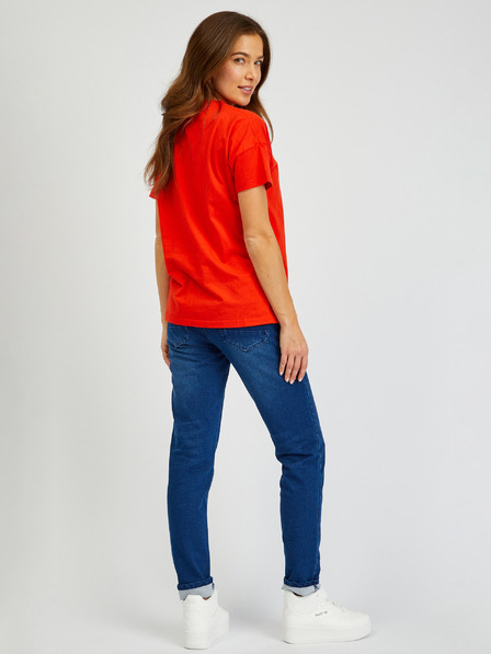Sam 73 Rotes Damen-Basic-T-Shirt SAM 73 Halle