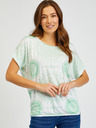 Sam 73 Weißes und grünes Damen-T-Shirt SAM73 Taurus