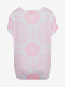 Sam 73 Weißes und rosa gemustertes Damen-T-Shirt SAM73 Taurus