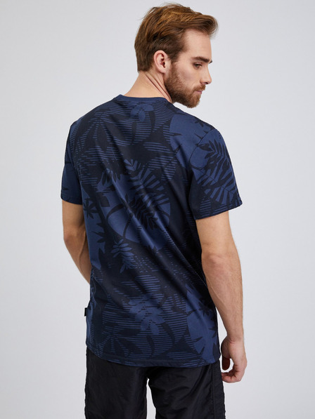 Sam 73 Dunkelblaues Herren-T-Shirt SAM73 Sculptor gemustert