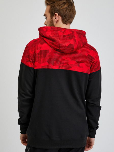 Sam 73 Rot-schwarzer Herren-Kapuzenpullover SAM73 Aquamarine