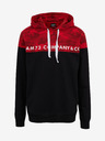 Sam 73 Rot-schwarzer Herren-Kapuzenpullover SAM73 Aquamarine