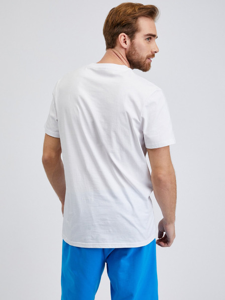 Sam 73 Weißes Herren-T-Shirt mit Tasche SAM73 Fenaklid