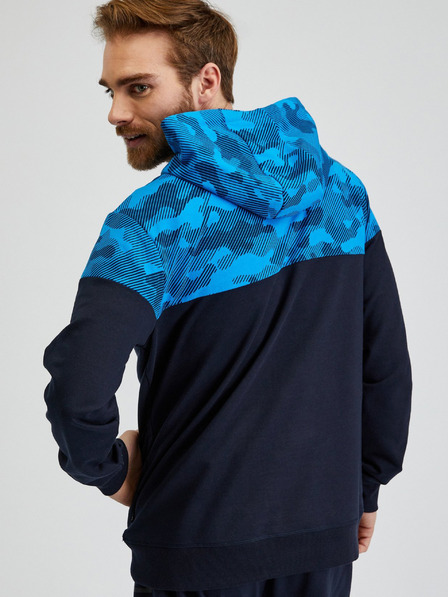 Sam 73 Blauer Herren-Kapuzenpullover SAM73 Aquamarin