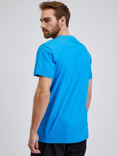 Sam 73 Blaues Herren-T-Shirt aus Baumwolle mit SAM73 Almandit-Aufdruck
