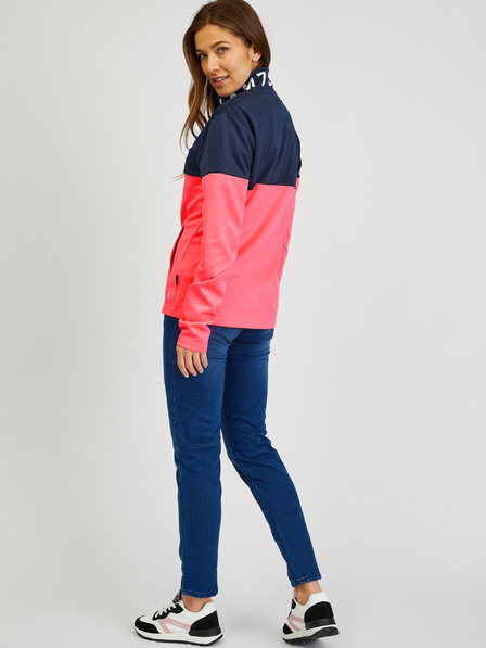 Sam 73 Blaues und rosa Damen-Sweatshirt mit Reißverschluss SAM73 Octans