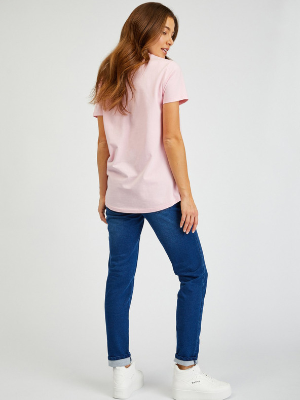 Sam 73 Rosa bedrucktes Damen-T-Shirt SAM73 Musca