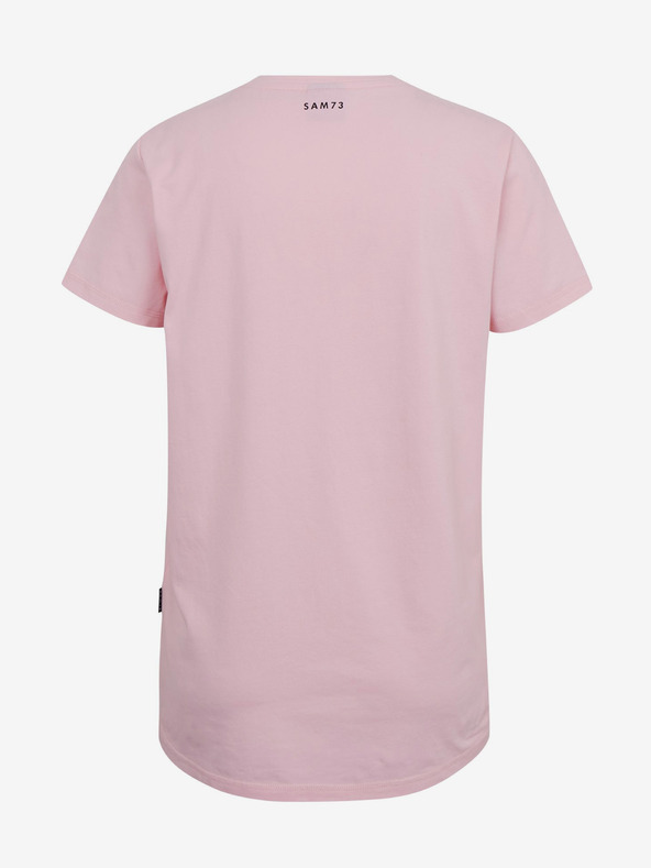 Sam 73 Rosa bedrucktes Damen-T-Shirt SAM73 Musca