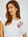 Sam 73 Weißes bedrucktes Damen-T-Shirt SAM73 Bootes
